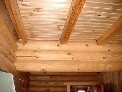 устройство потолка в деревянном доме